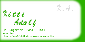 kitti adolf business card